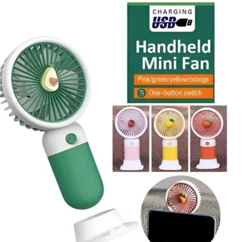 Mini Portable Usb Hand Fan or DC Fan - 3 Speed Modes Handheld Fan for Summer With 800 mAh Battery| Rechargable Hand fan for Women| Portable Fan for Makeup, Kitchen, Indoor, Outdoor, Travel (COLORS MAY BE CHANGE)