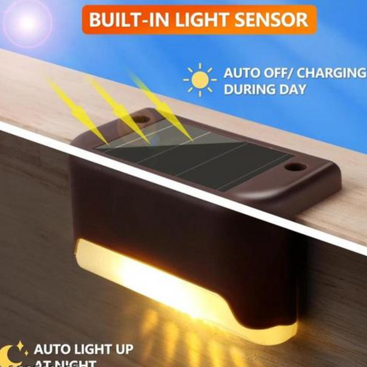 Solar Lights Outdoor Solar Deck Lights Waterproof Solar Fence
Lights LED Stair Lights for Stair Fence Deck Patio Post Railing
Pool Pathway, Warm White Pack of 4