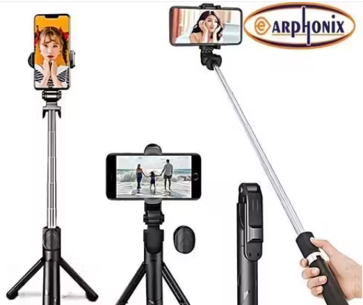 70cm Extendable 3 in 1 Selfie Stick Tripod with Bluetooth Remote Included and Rotatable