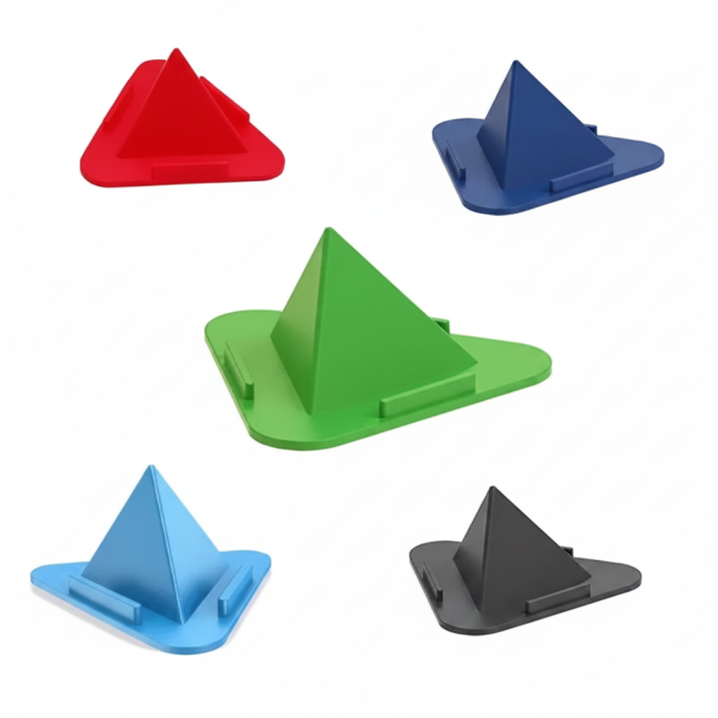Panchanan's Portable Three-Sided Triangle Desktop Stand Mobile Paradise Universal Phone Pyramid Shape Holder Desktop Stand (Multi color) (Pack of 5)Mobile Holder