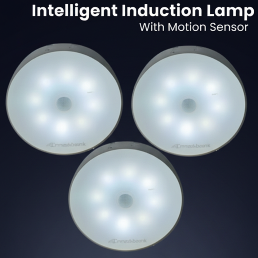Motion Sensor Light, USB Charging LED Nightlight, Wireless Sensor Wall Light for Hallway, Wardrobe, Basement, Cupboard, Garage Bedroom, Toilet, Car (Motion Sensor Pack of 3 Cool White)